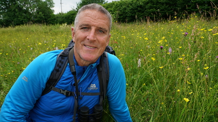 Iolo Williams at Ty Brith nature reserve, credit - Aden Productions