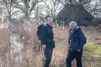 Andrew & Adrian with their walking gear on a reserve