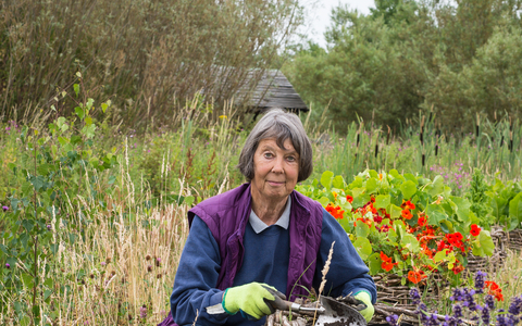 Carol gardening as a volunteer