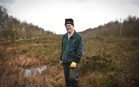 Philip stands in a bog