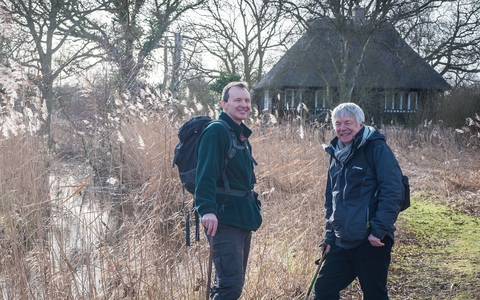 Andrew & Adrian with their walking gear on a reserve