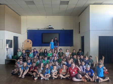 Eden and Laura with Cubs and Beavers ©Wildlife Trust of South and West Wales