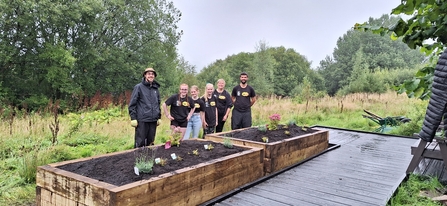 Raised beds for a local residential home in Gwent ©Gwent Wildlife Trust