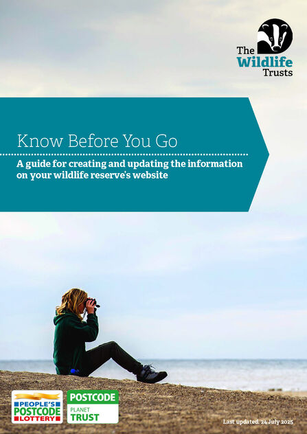 Front cover of Know Before You Go Guide. A guide for creating and updating the information on your wildlife reserve's website